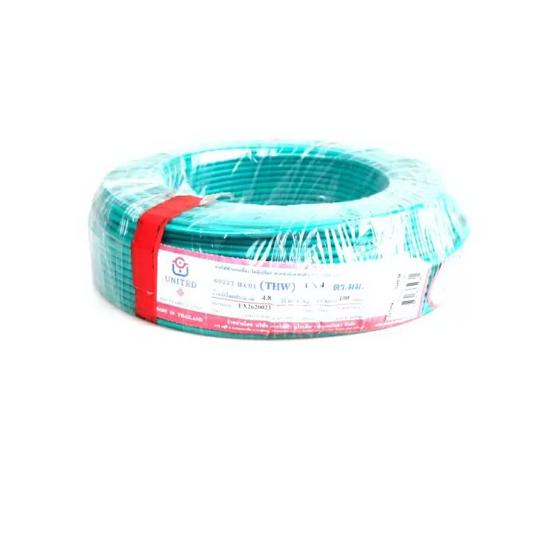 สายไฟ THW (IEC01) 4x100 ม. สีเขียว-1