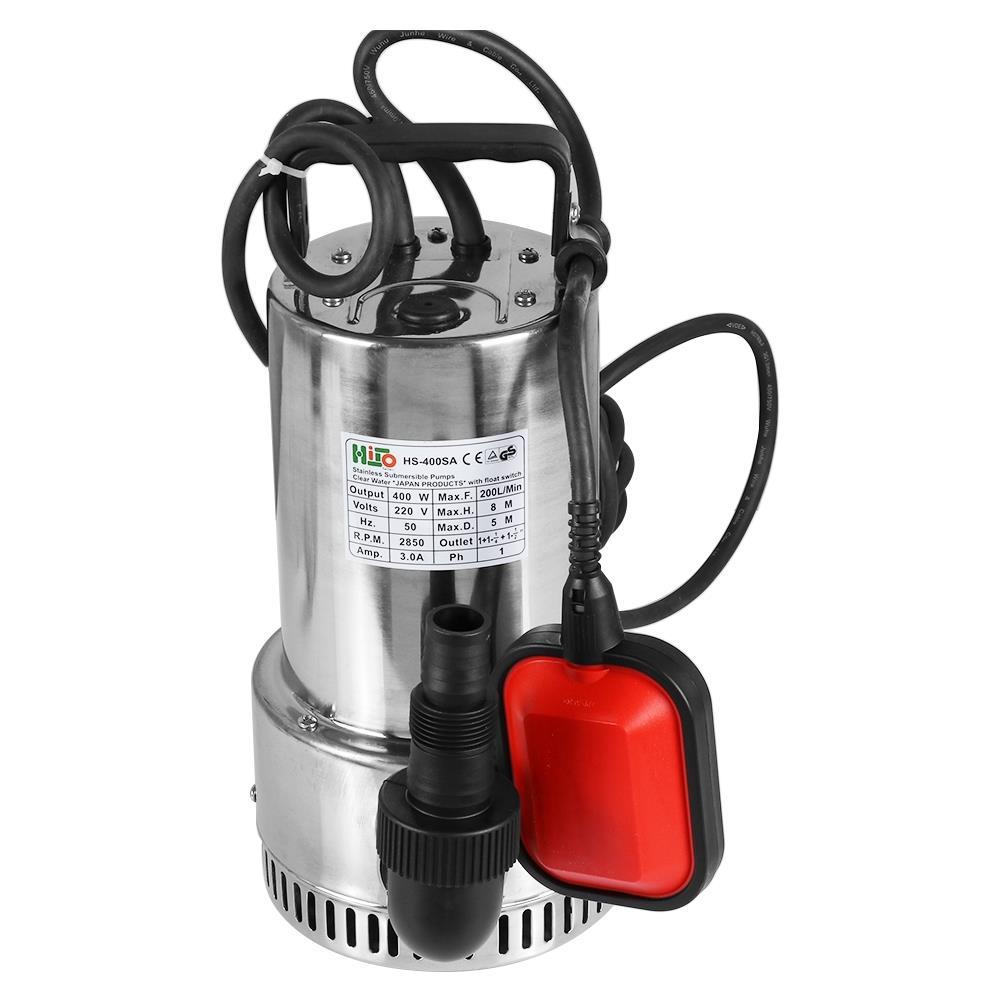 ปั๊มจุ่มน้ำสะอาด พร้อมลูกลอย HISO HS-400SA 400 วัตต์ (1049544)-1