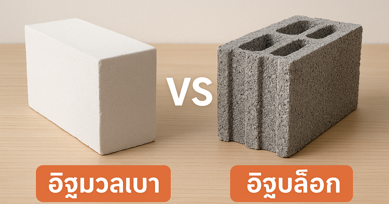 อิฐมวลเบากับอิฐบล็อก อันไหนดีกว่ากัน?