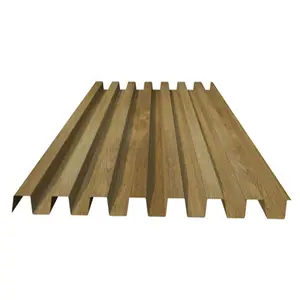 เมทัลชีทลายไม้รีดลอน Fonde Panel FP 25-630