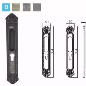 HAFELE มือจับประตูซิงค์อัลลอยด์ พร้อมอุปกรณ์ล็อคประตูบานเลื่อน รุ่นพรีเมียม