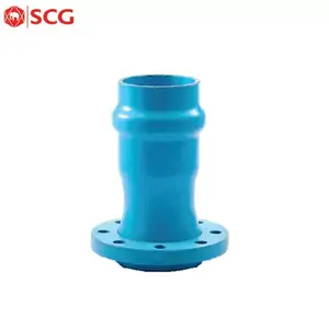 ท่อสั้นหน้าจาน PVC แหวนยาง