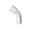 PVC White Short Bend 45