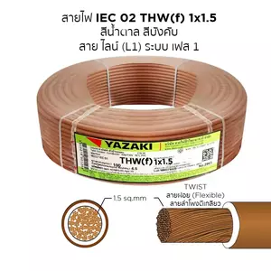 สายไฟ THW-F สีน้ำตาล