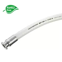 HAKKO Flexible Fluorine (PVDF) Resin Yarn Reinforced Hose with Ferrule Fittings (E-PDB-F) HAKKO ยืดหยุ่นฟลูออรีน (PVDF) สายยางเสริมเส้นด้ายพร้อมข้อต่อปลอกโลหะ (E-PDB-F)
