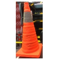 กรวยจราจรพับได้ PE RIGHT 60 CM สีส้ม