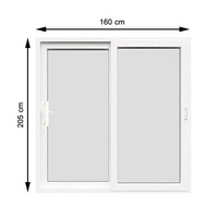 ประตู เลื่อน UPVC มุ้ง S-S VILANN สีขาว 160x205CM