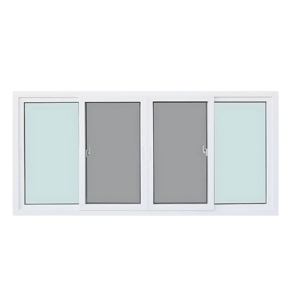 หน้าต่างบานเลื่อนกระจกสี่ UPVC สำเร็จรูป-1