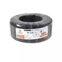สายไฟโซล่าเซลล์ PV 1 x 6 x 100 ม. สีดำ