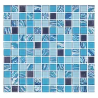 Glass mosaic 30X30CM TARNI SEA AQUA