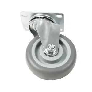 CASTER TPR BK 4  TPR No Brake Plate-1
