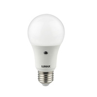 หลอดไฟ LED E27 9W เดย์ไลท์ ทรงลูกแพร์ LUMAX SENSOR BULB