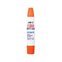 กาวลาเท็กซ์แท่ง 2 หัว AMOS 34 มล. สีขาว
