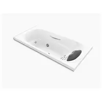 อ่างอาบน้ำระบบน้ำวน 12 หัวเจ็ตแบบเรียบ รุ่น คาเรส 1800 KOHLER K-76445X-NWGR-0