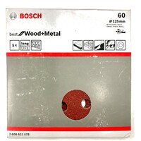 กระดาษทรายกลม เบอร์ 60 BOSCH 5 นิ้ว