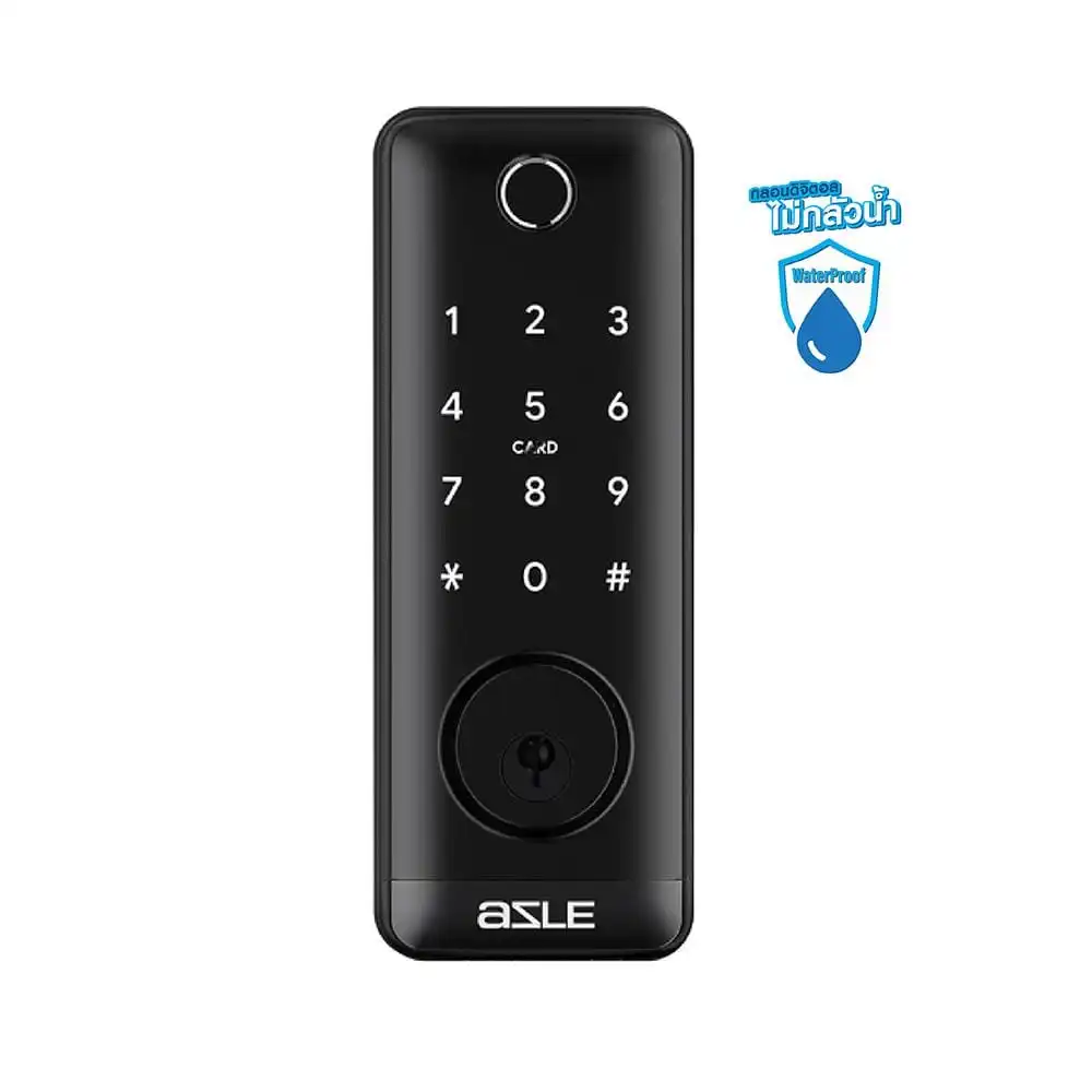 กลอนดิจิตอล AZLE L100 WATERPROOF สีดำ-1