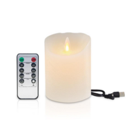 เทียน LED CLAIRE WAX REMOTE RECHARGE DIM 4 นิ้ว 0.3 วัตต์ WARMWHITE สีขาว