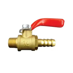 Ball valve, external thread - fishtail 8x12mm 1/4"-1