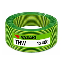 สายไฟ THW 400 ตร.มม. สีเขียวแถบเหลือง YAZAKI
