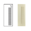PVC Door SCG P4 เกล็ดครึ่งข้าง 70x180 Cream มจ 8858721580460