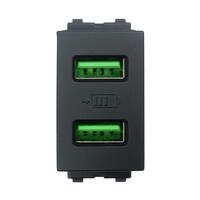 เต้ารับ USB 2 ช่อง 2.1A BASIC BK ELEK