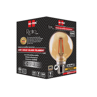 หลอดไฟ LED E27 4W วอร์มไวท์ ทรงปิงปอง HI-TEK FILAMENT