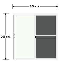 SLIDE DOOR AL. 200X205CM WH