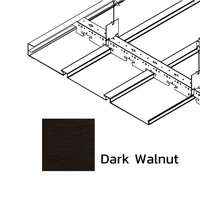 ฝ้าเหล็กกัลวาไนซ์ ตัวเอฟ F-Plank Metalworks ลายไม้ Dark Walnut