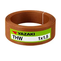 สายไฟ THW 1.5 ตร.มม. สีน้ำตาล YAZAKI