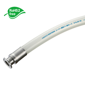 HAKKO Flexible Fluorine (ETFE) Resin Yarn Reinforced Hose with Ferrule Fittings (E-SJB-F) HAKKO ยืดหยุ่นฟลูออรีน (ETFE) สายยางเสริมเส้นด้ายพร้อมข้อต่อปลอกโลหะ (E-SJB-F)-1