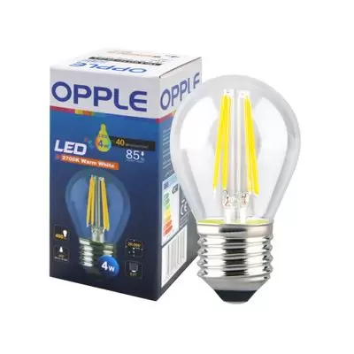หลอดไฟ LED Filament ทรงกลม G45 E27 4W Warm White รุ่น EG45E27-4WFILAWWCTTR-1