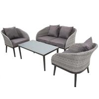 HELEN RATTAN SOFA 4 SEAT LEISURE SET GY