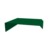Gable Trim-Curve Type2 Metal Sheet Imported Girth 610 mm. Bright Green