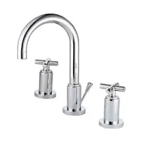 8-inch center-mount washbasin mixer faucet COTTO CT238C16LC with pop-up washbasin drain, Cross model