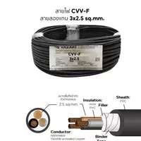 CVV-F Cable 3x2.5 mm2 YAZAKI 100 m
