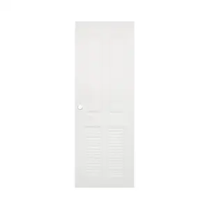 ประตูห้องน้ำ UPVC เจาะลูกบิด MODERNWOOD MLIR005 มีเกล็ด 70x200 ซม. สีขาว-1