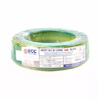 สายไฟ THW 6 ตร.มม. สีเขียวแถบเหลือง BCC