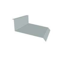 End Wall Flashing 4 Metal Sheet Colorbond Girth 457 mm. Aiyara White AZ150