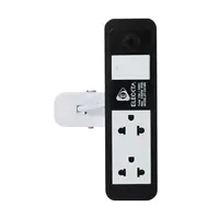 2-socket power strip, 1 switch, 3M clamp, ET-C213BK