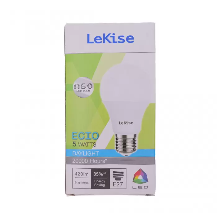 หลอดไฟ LED A60 5 วัตต์ ECIO (Day Light) LEKISE-1