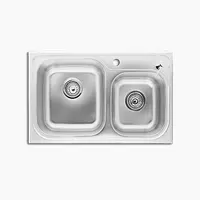KOHLER K-3676X-2KD-NA อ่างล้างจาน 1 หลุมครึ่ง แบบไม่มีที่พักจาน รุ่น มาคาโต้