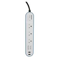 รางปลั๊กไฟ3ช่อง1สวิตซ์ 2USB 2M BL PAN