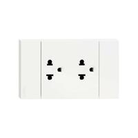 ชุดเต้ารับคู่ 3 ขา 2 ช่อง SCHNEIDER A70426UST_WH สีขาว