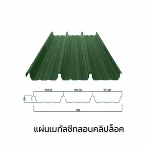 เมทัลชีทลอนคลิปล็อค 0.40 มม. AZ70 มอก. สีเขียวบานาน่า ลีฟ บลูสโคปแซคส์-1