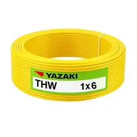สายไฟ THW 6 ตร.มม. สีเหลือง YAZAKI