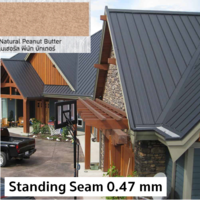 เมทัลชีท Standing seam BS 0.47 เนเชอรัล พีนัท บัตเตอร์