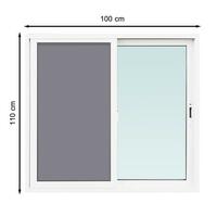 Slide Window UPVC S-S White TAKESHI 100X110CM