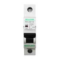 เบรกเกอร์ 25 แอมป์ MCB HACO 1 Pole 6kA รุ่น H6