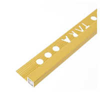 Aluminum eyebrow, square 9MM, gold 2M TARA