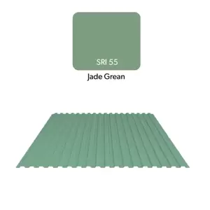 แผ่นผนังเมทัลชีท Panelrib® 0.43 Jade Green ไลสาจท์ | OneStockHome